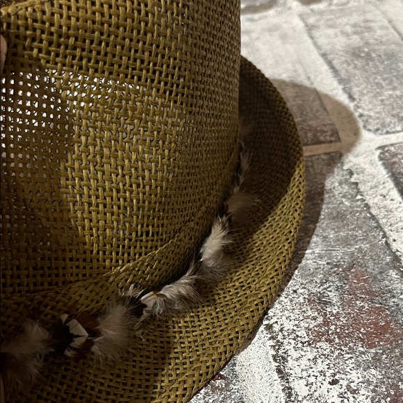 Brown Fedora Hat with Feather Band - Picture 16 of 16